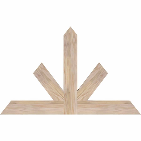 Ekena Millwork Saratoga Smooth Timber Gable Bracket, Douglas Fir, 36"W x 23"H x 1 1/2"D x 3 1/2"F, 15/12 Pitch GBW036X23X0204SAR00SDF